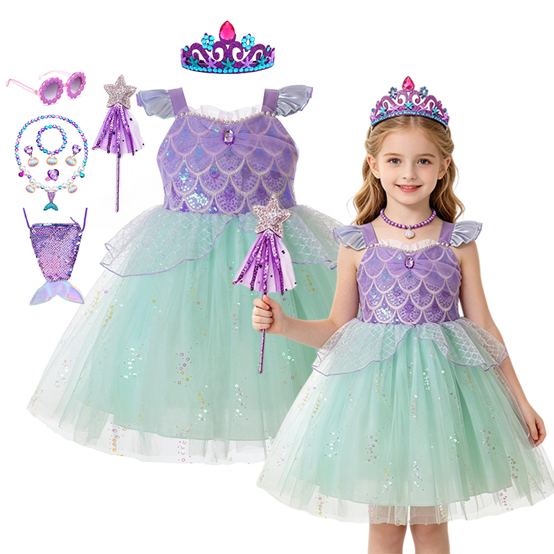 Baby Tutu Skirt - Kids Girls Mermaid Inspired Costume Dress