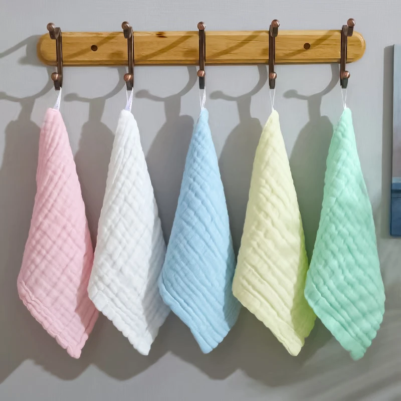 Baby Clothing Fabric - 5pcs Baby Muslin Washcloths Burp Cloths,