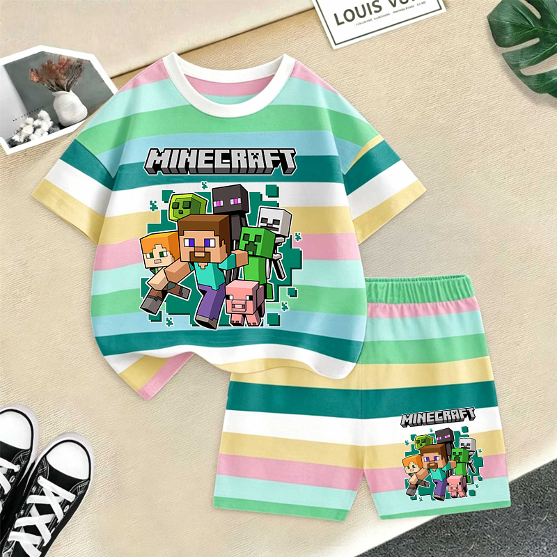 Minecrafted Girl boy Summer T  - مراجعة Baby Clothing 1 Year Old وسعره