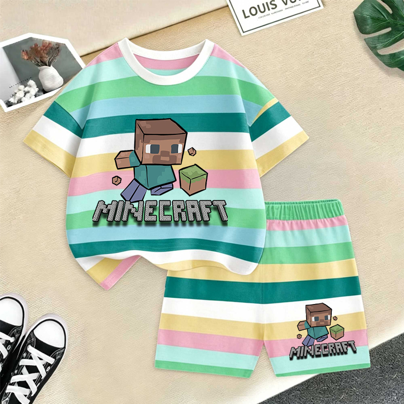 Minecrafted Girl boy Summer T  - مراجعة Baby Clothing 1 Year Old وسعره