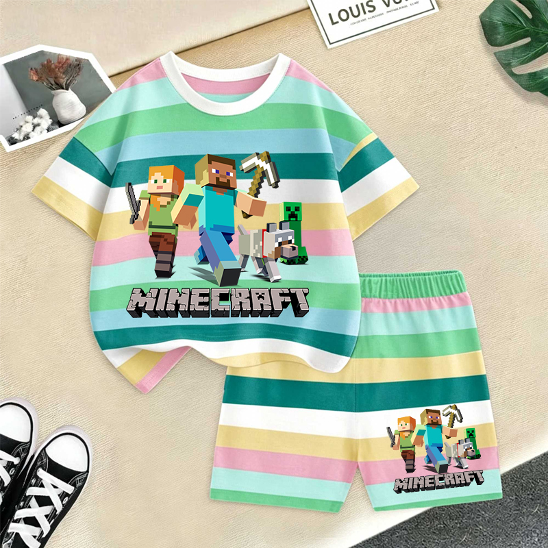 Minecrafted Girl boy Summer T  - مراجعة Baby Clothing 1 Year Old وسعره