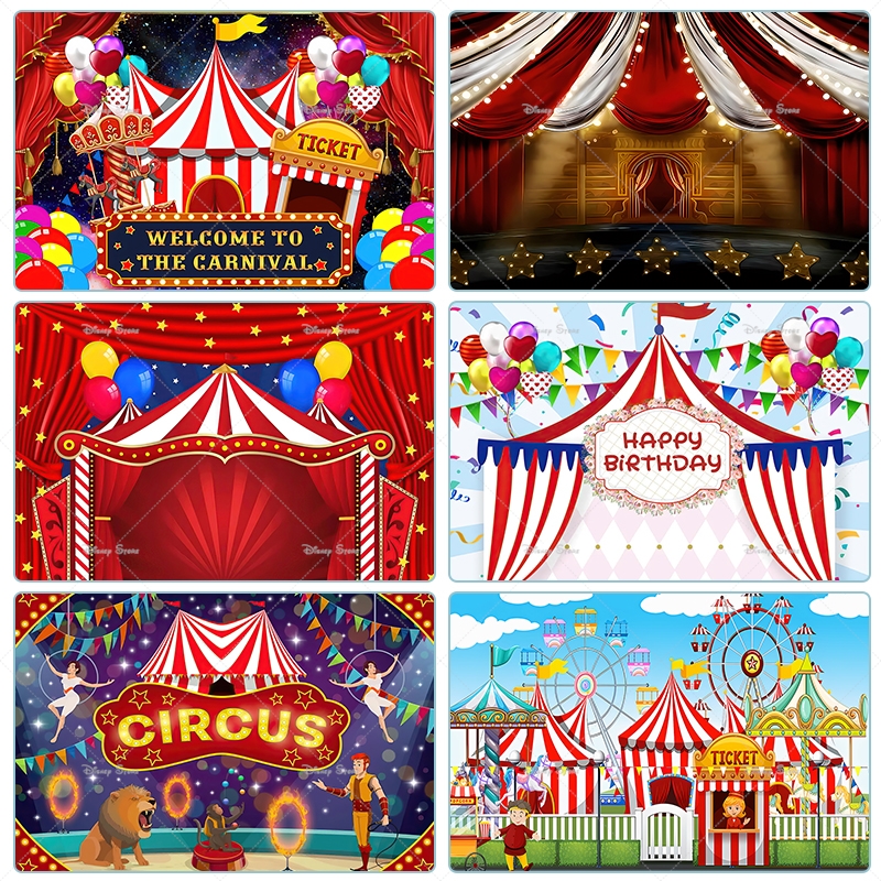 Red Circus Tent Backdrop For C - مراجعة Baby Clothing Night وسعره