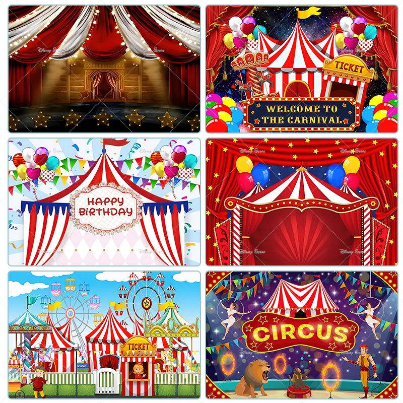 Red Circus Tent Backdrop For C - مراجعة Baby Clothing Night وسعره
