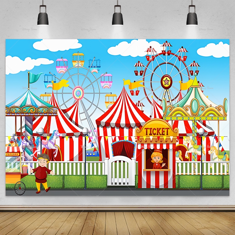 Red Circus Tent Backdrop For C - مراجعة Baby Clothing Night وسعره