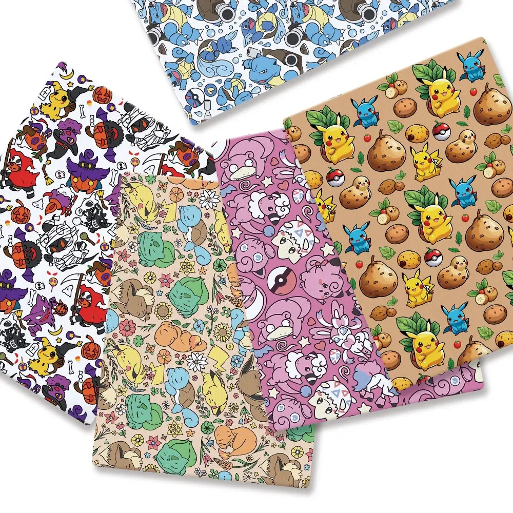 Pokemon Cartoon Fabric140*50cm - مراجعة Baby Clothing Fabric وسعره