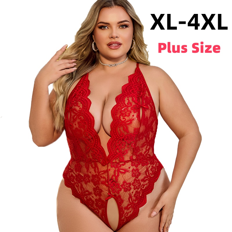 XL-4XL Crotchless Lace Bodysui - مراجعة Baby Clothing Night وسعره