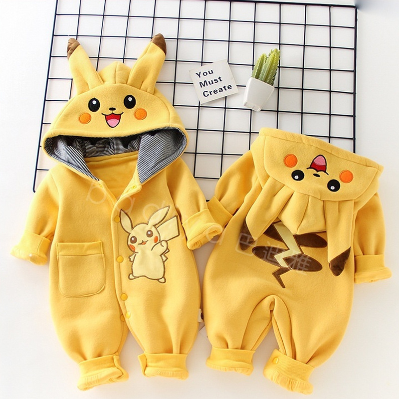 New Cute Cartoon Pokemon Pikac - مراجعة Baby Clothing Winter وسعره