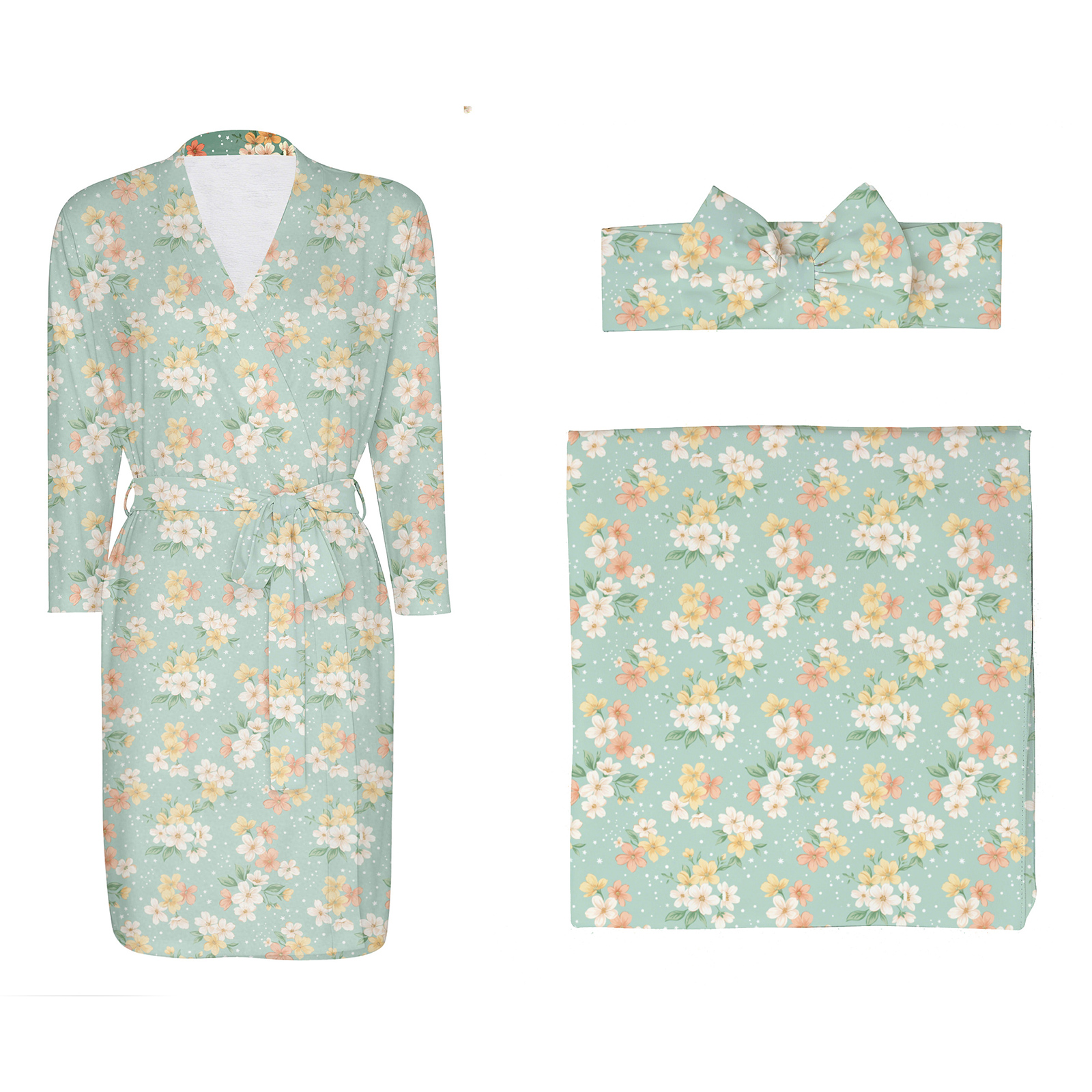 Mommy and Me Robe Swaddle Set  - مراجعة Baby Clothing Night وسعره