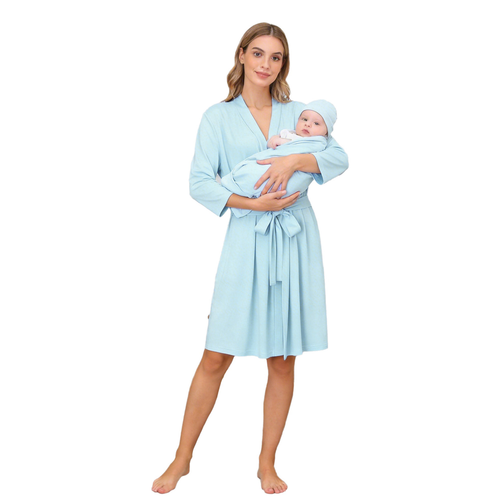 Mommy and Me Robe Swaddle Set  - مراجعة Baby Clothing Night وسعره