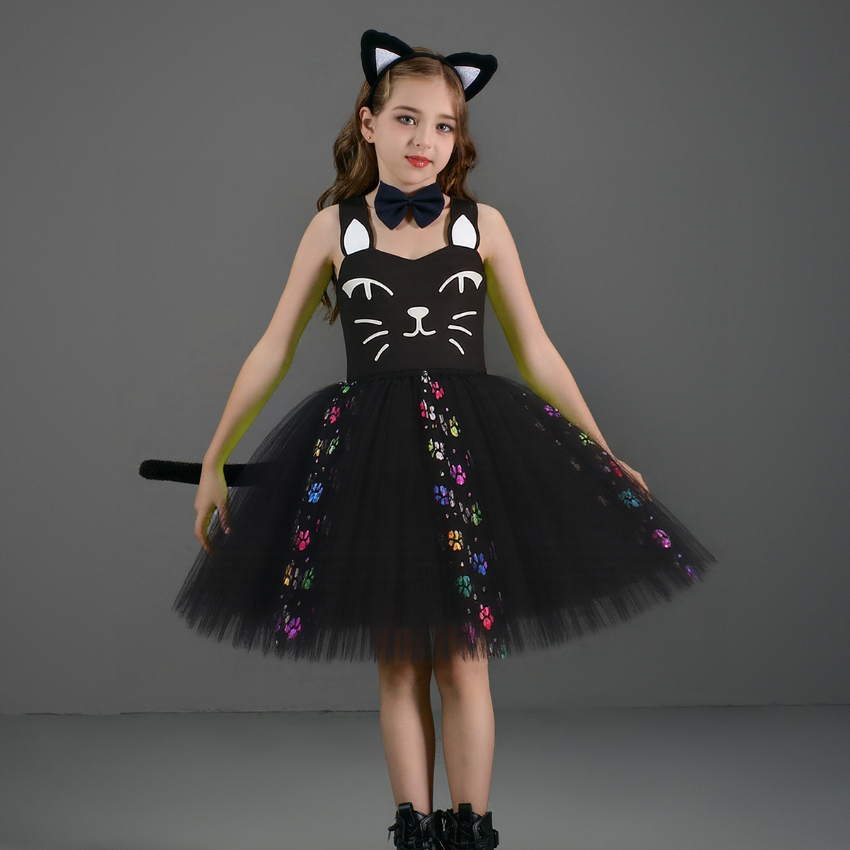 Pink Black Cat Tutu Dress for  - مراجعة Baby Tutu Skirt وسعره