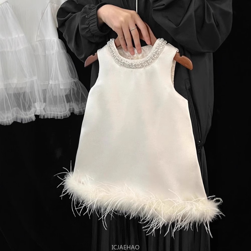 2025 New Girls Satin Feather P - مراجعة Baby Clothing Gift Set وسعره