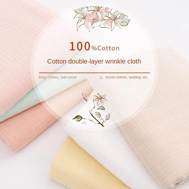 100% Cotton Double-layer Wrink - مراجعة Baby Clothing Organic Cotton وسعره