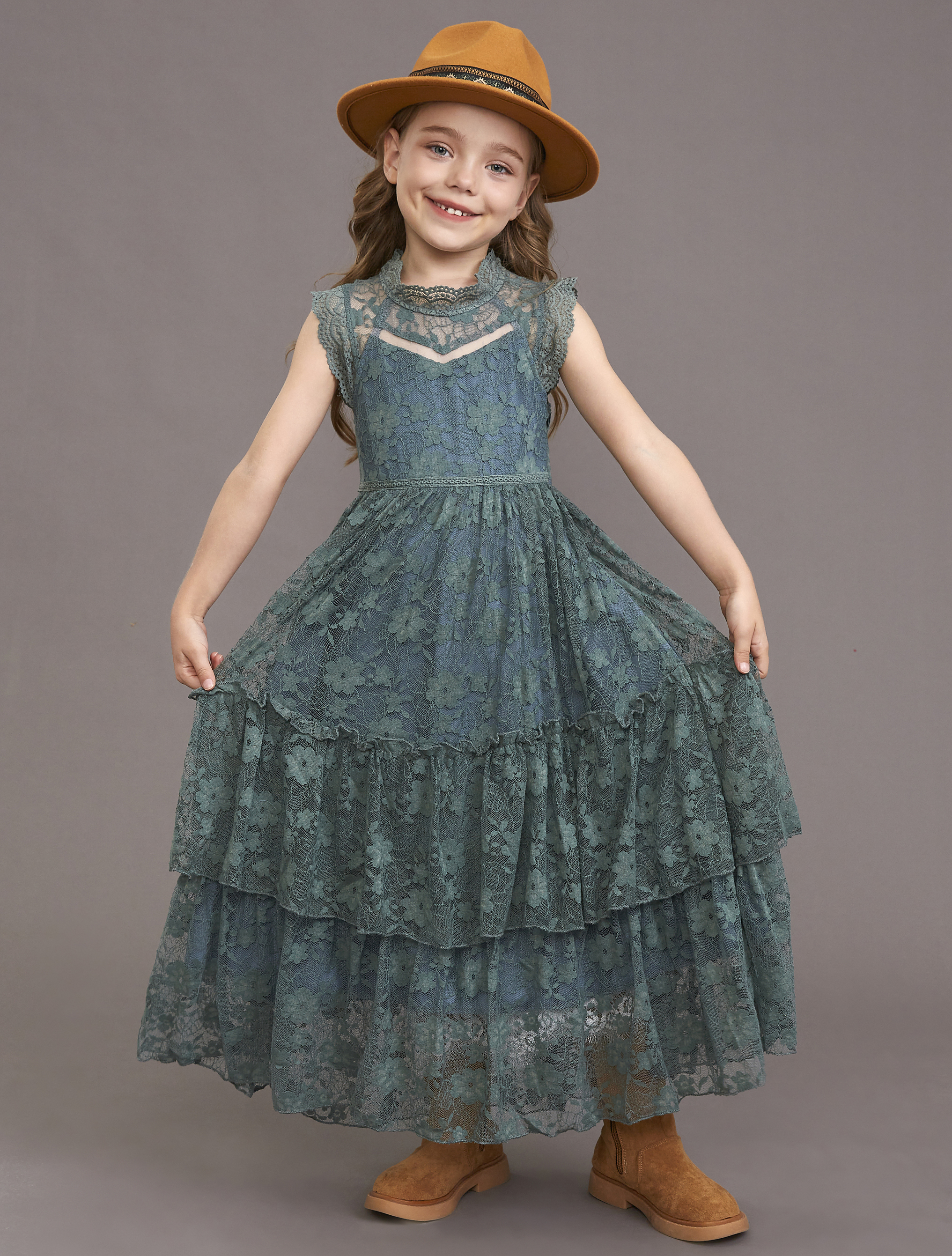 Girls Flower Dress Lace Cotton - مراجعة Baby Clothing Dresser وسعره