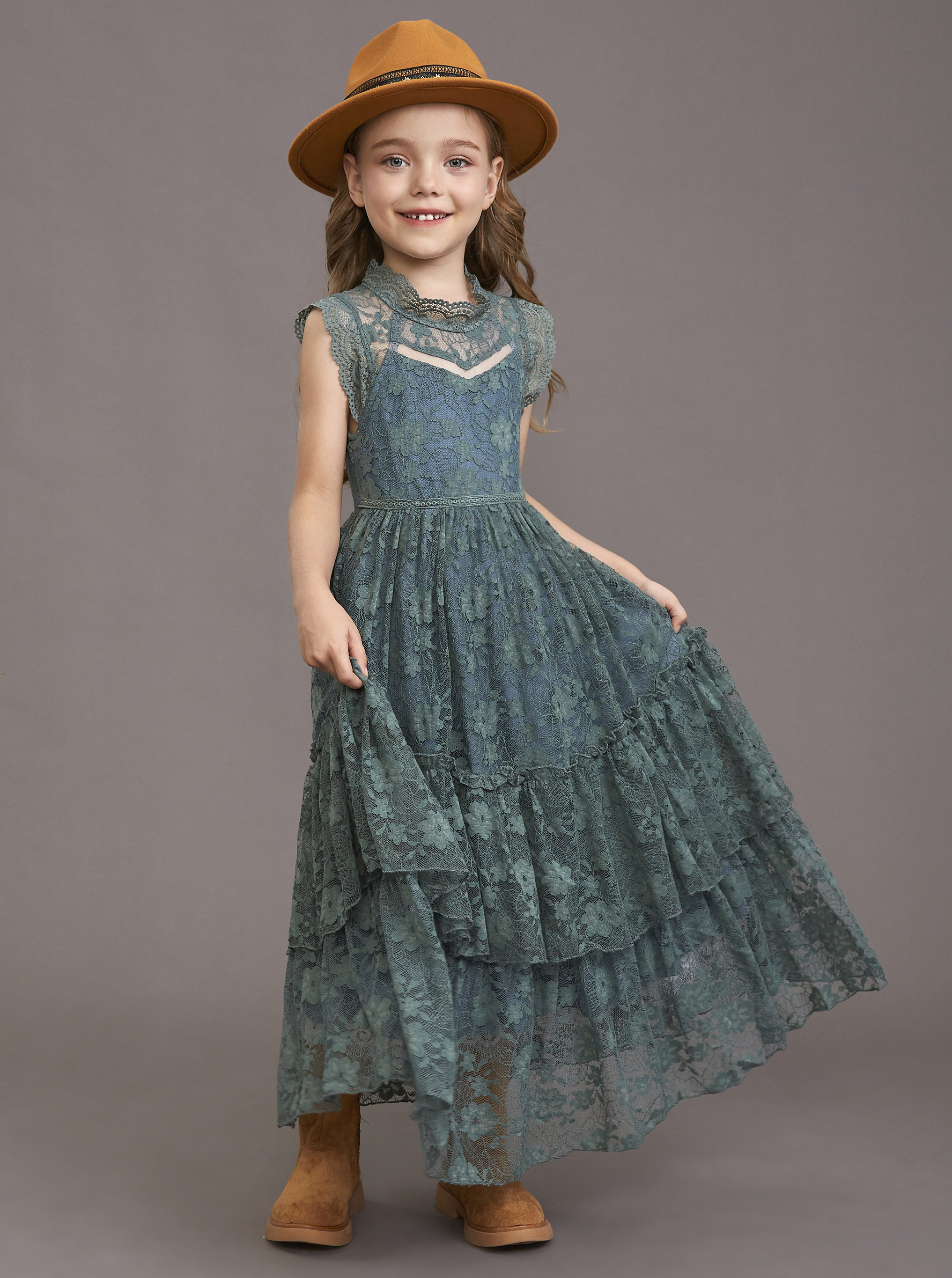 Girls Flower Dress Lace Cotton - مراجعة Baby Clothing Dresser وسعره