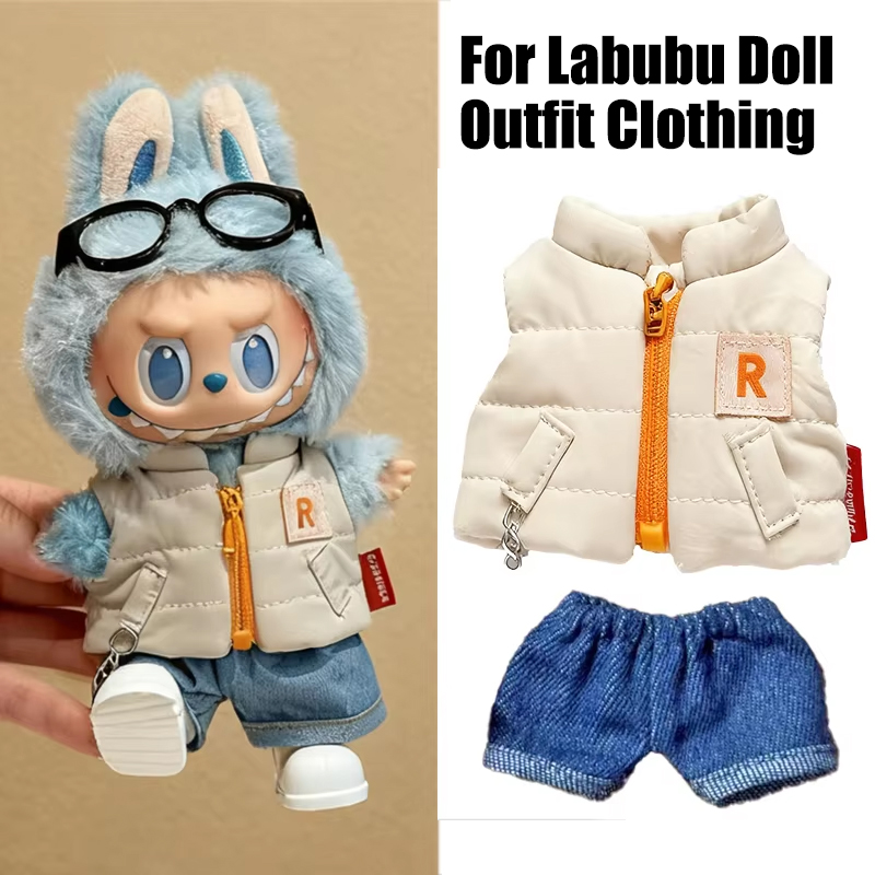 For 15 17cm Labubu Doll Solid  - مراجعة Baby Clothing Winter وسعره