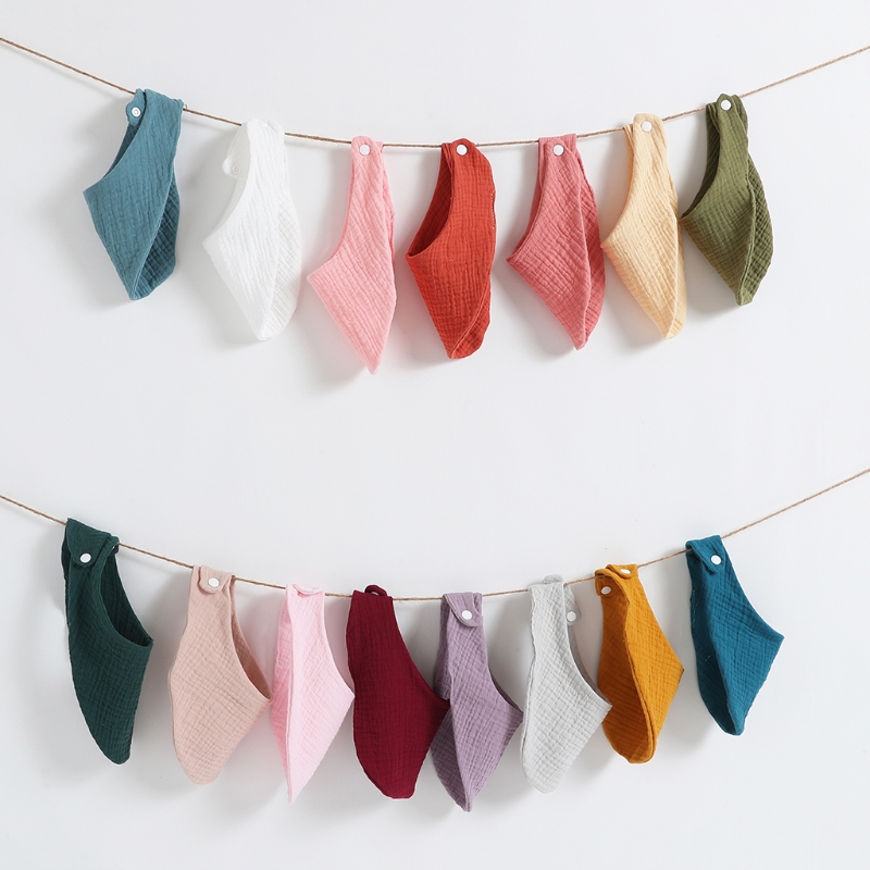 1pc Cotton Gauze Baby Bibs Adj - مراجعة Baby Clothing Fabric وسعره