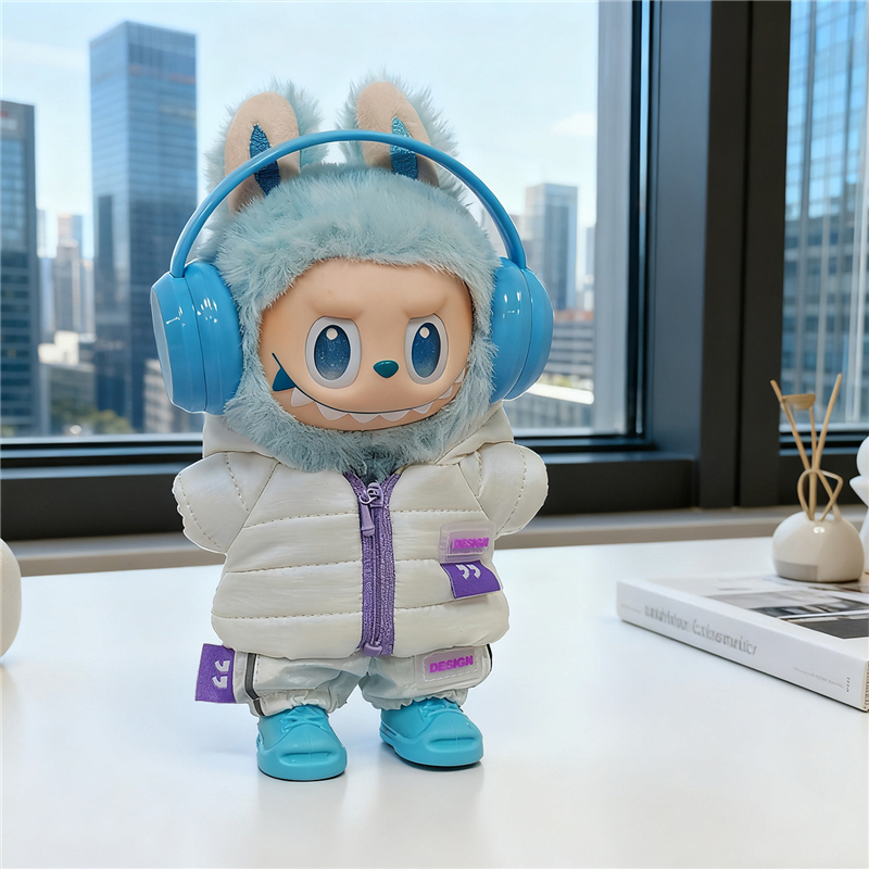 For 15 17cm Labubu Doll Down J - مراجعة Baby Clothing Winter وسعره