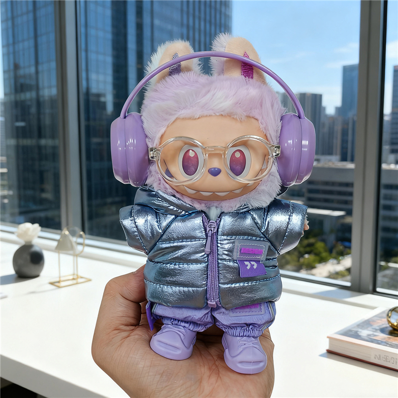 For 15 17cm Labubu Doll Down J - مراجعة Baby Clothing Winter وسعره