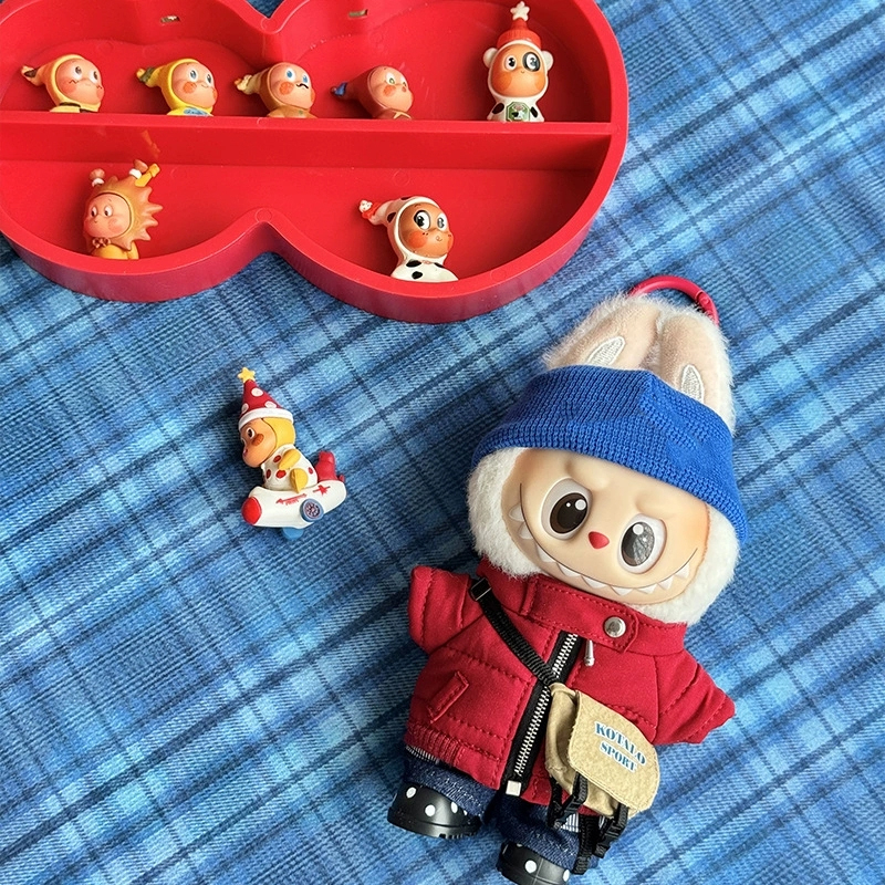 For 15 17cm Labubu Doll Down J - مراجعة Baby Clothing Winter وسعره