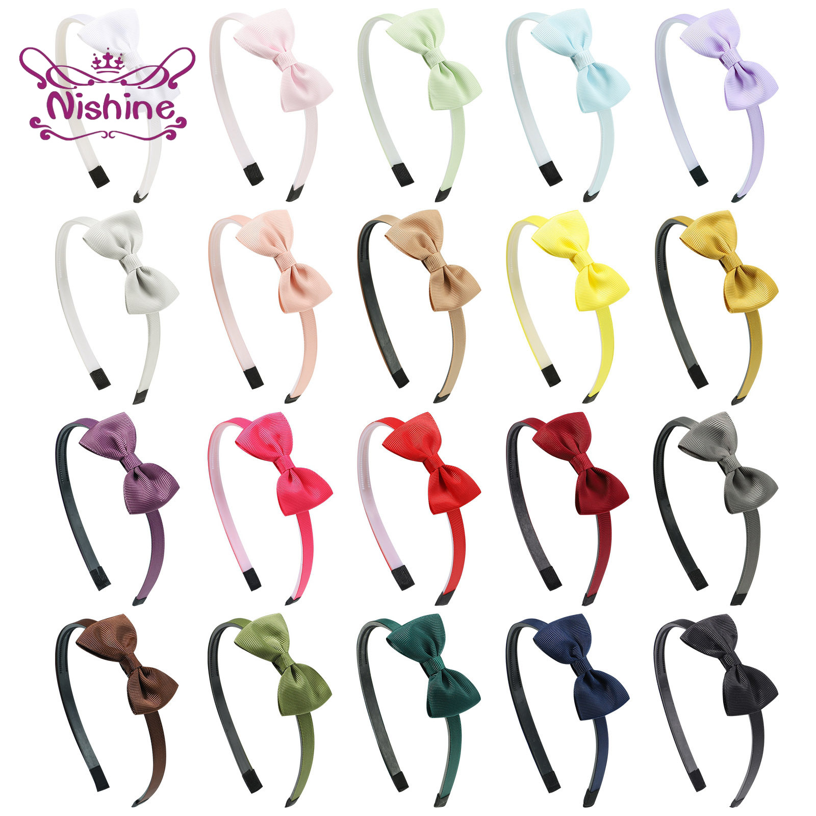 1PCS Ribbon Bow Knot Headband  - مراجعة Baby Clothing 1 Year Old وسعره