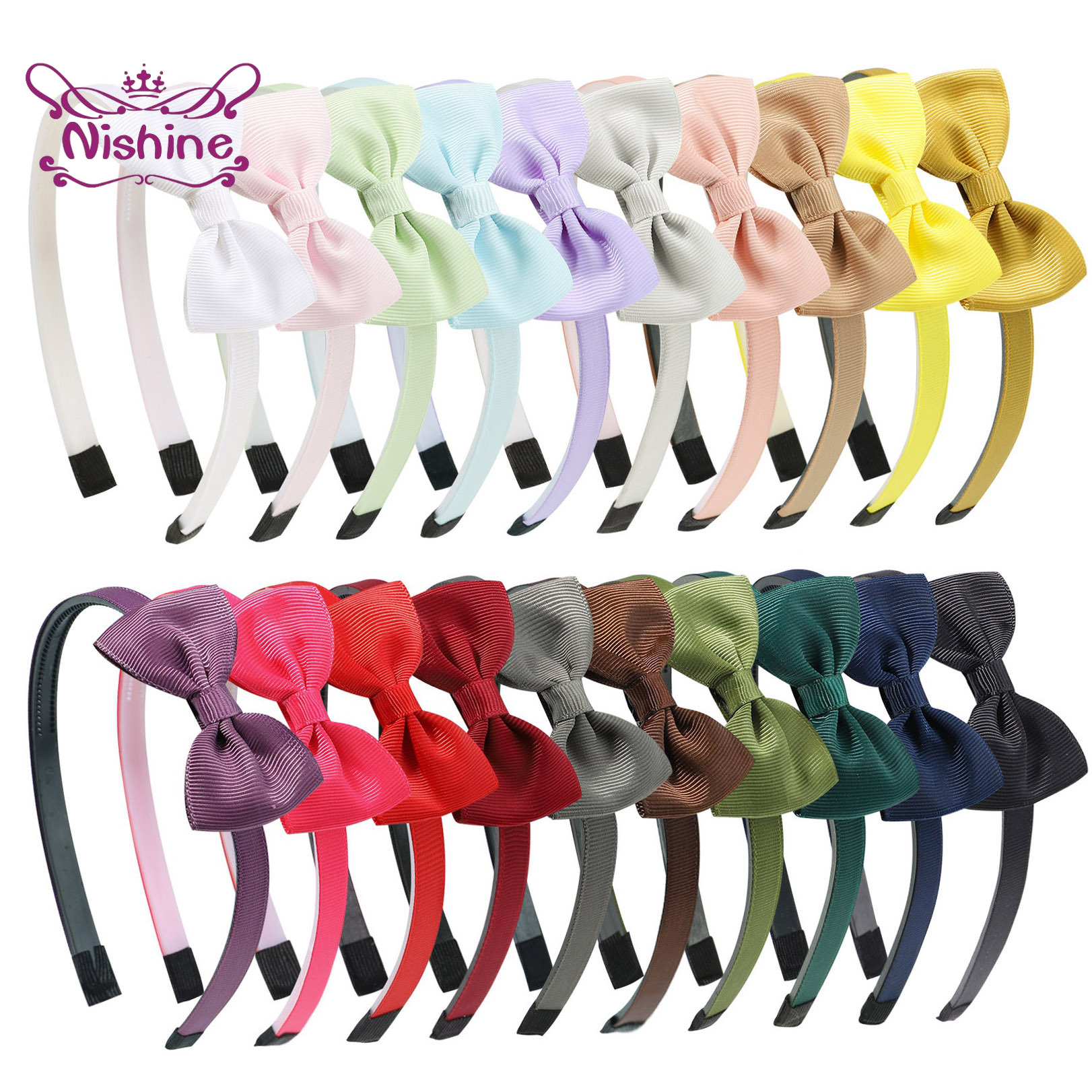 1PCS Ribbon Bow Knot Headband  - مراجعة Baby Clothing 1 Year Old وسعره