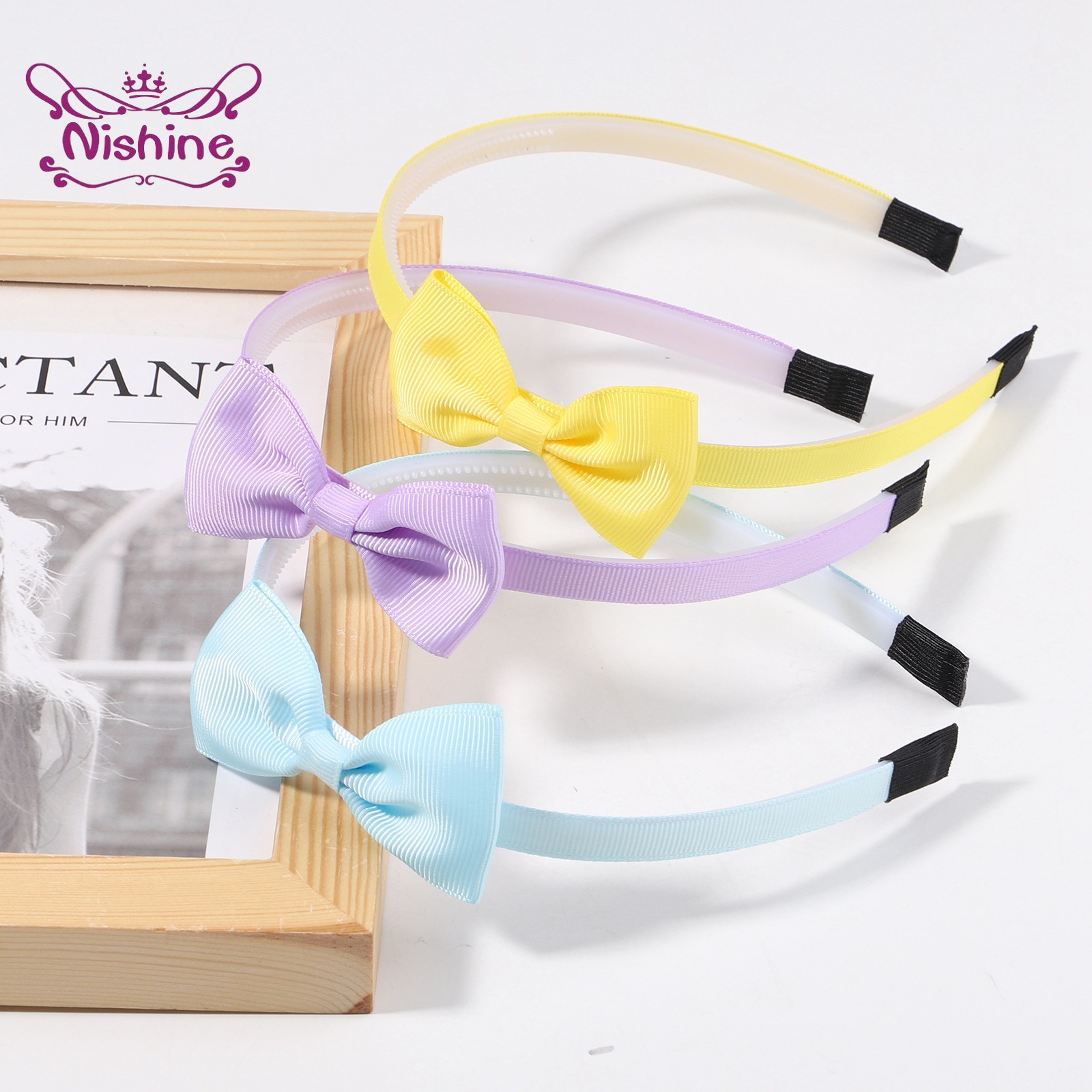 1PCS Ribbon Bow Knot Headband  - مراجعة Baby Clothing 1 Year Old وسعره