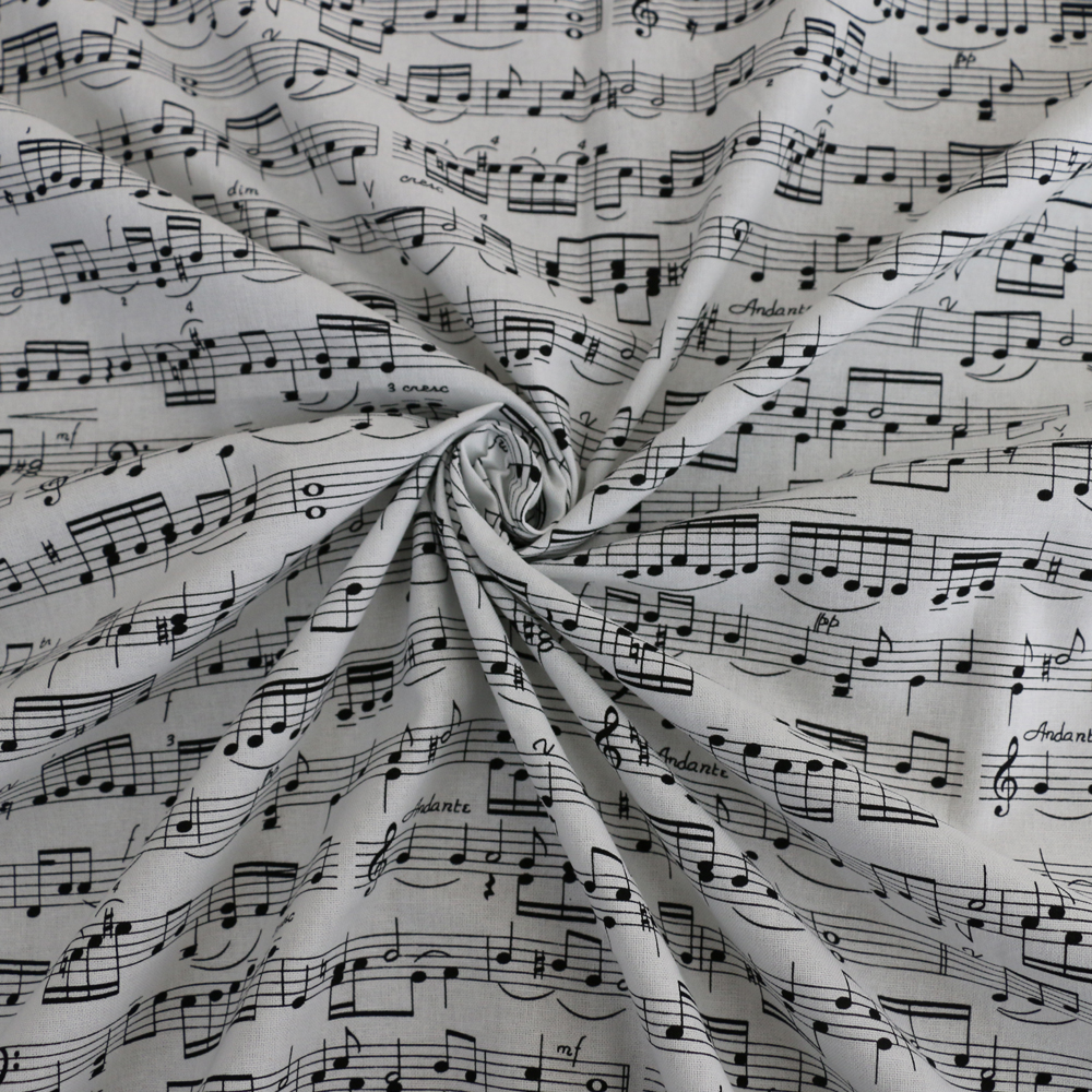 50cm*110cm Music Note Printed  - مراجعة Baby Clothing Organic Cotton وسعره